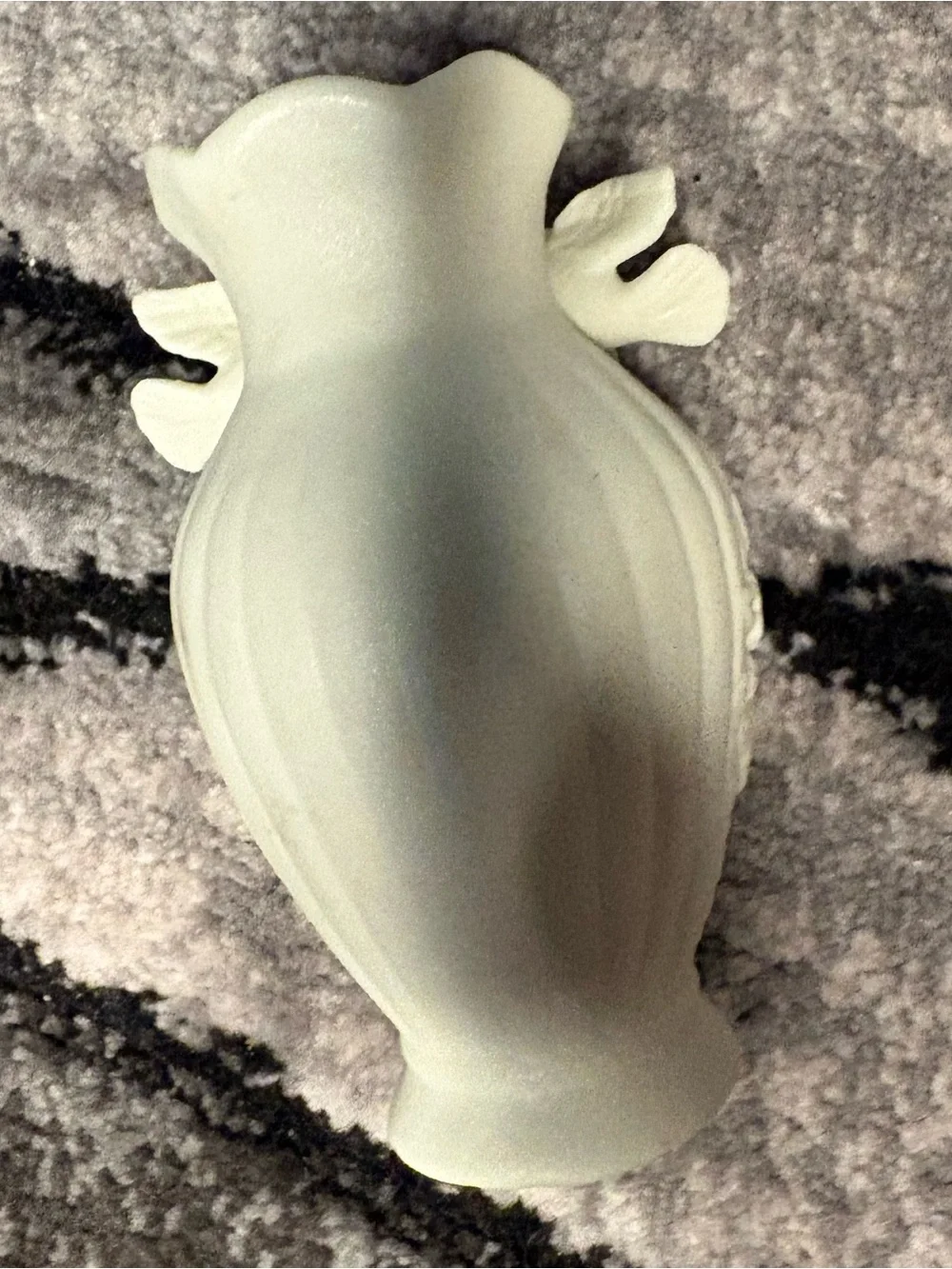 Decorative Ceramic Vase with Rose Accent - Cream